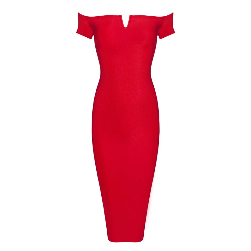 

Bandage dress factoryin wholesale 2016 new top quality bodycon red white beige short sleeeve off shoulder women bandage Dress