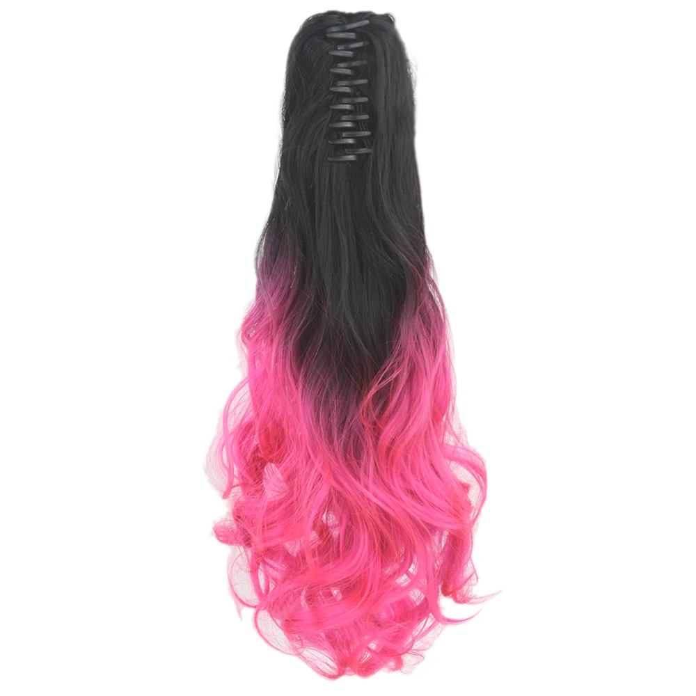 Online Shop Soowee Curly Claw Ponytails Pink Blonde Synthetic Hair