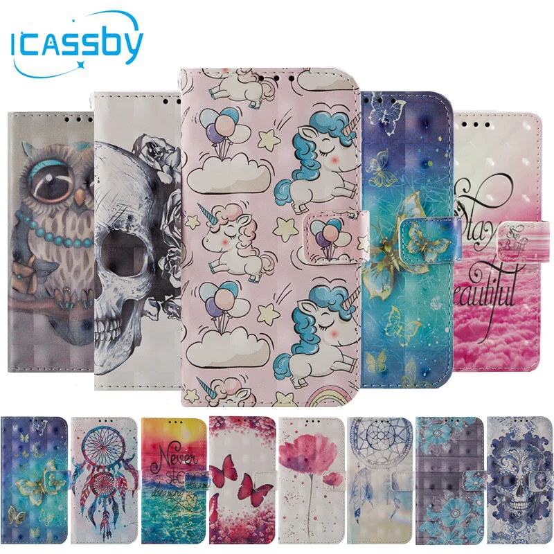 

Case For Coque Motorola Moto C Plus Case Cover sfor Coque Motorola C Plus 2017 Cases Bling Cute Unicorn Leather Flip Cover Etui