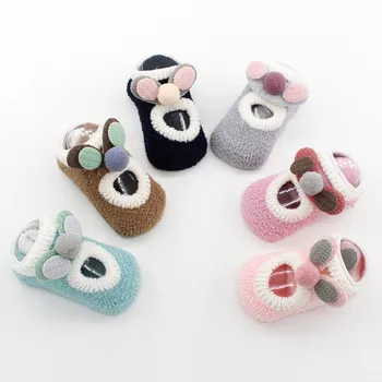 

Baby socks rubber anti slip floor cartoon kids Toddlers winter autumn warm socks Animal newborn boots0-6-12M