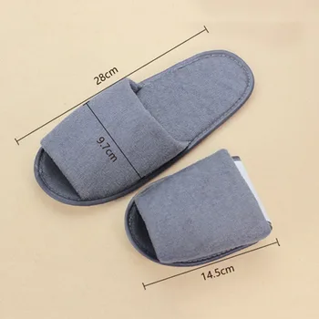 

1pair Simple Slippers Men Women Hotel Travel Spa Portable Folding Slippers With Storage Bag Home Disposable Guest Indoor Slipper