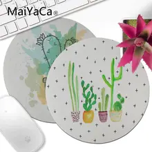 MaiYaCa кактус акварельный комфорт круглый коврик для мыши Коврик для игровой мыши клавиатуры игровой мат игровой коврик для мыши Настольный коврик Аниме Коврик для мыши