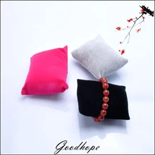 50 шт. бархатные инструкции Дисплей Подушки настольные часы браслет цепочка Ювелирные изделия наволочка держатель Mul-цвета 8*9*3,5 см