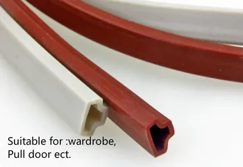 

7*4/5*3mm 6M NBR Sliding door sealing strips crash soundproof door thong strip wooden door/ wardrobe pull door sealing free ship
