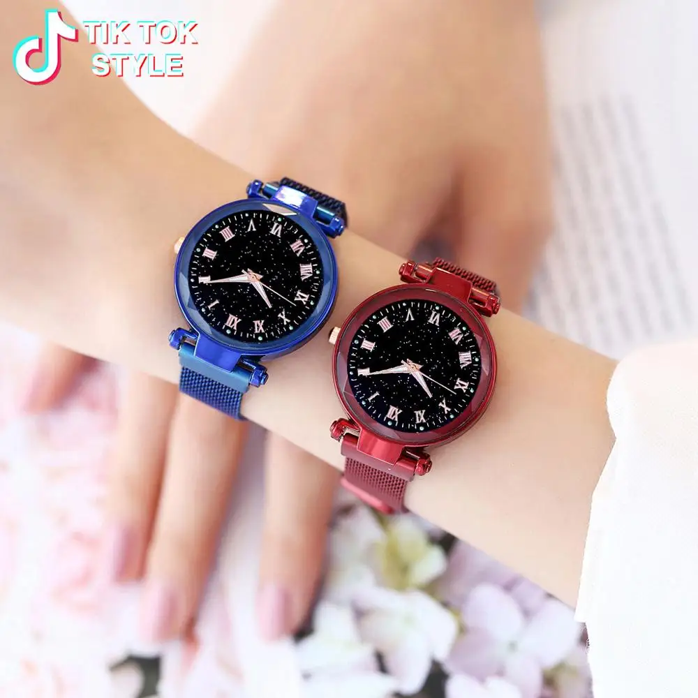 

Luxury Women Watches Magnetic Starry Sky Female Clock Quartz Wristwatch Fashion Ladies Wrist Watch reloj mujer zegarek damski