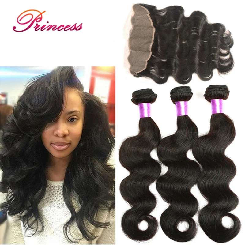 Full 13x4 Ear To Ear Lace Frontal Closure With Bundles Mink Brazilian Body Wave Hair Weave 3 Bundles With Lace Frontal Closure