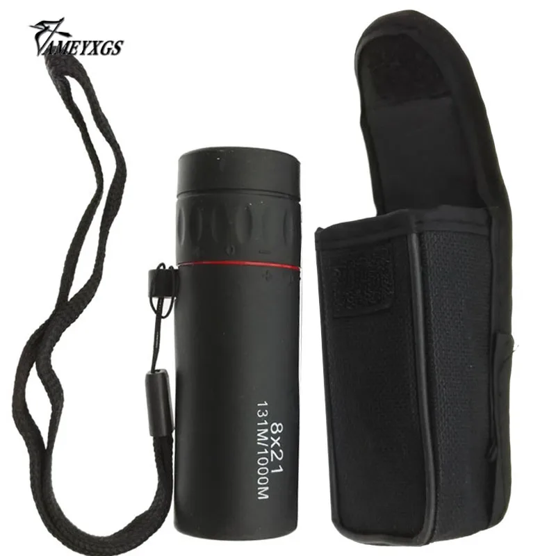 8x21 HD Optical Monocular Telescope Adjustable Zoom Optic Lens Binoculars Spotting Scope Coating Lenses Dual Focus Day Vision