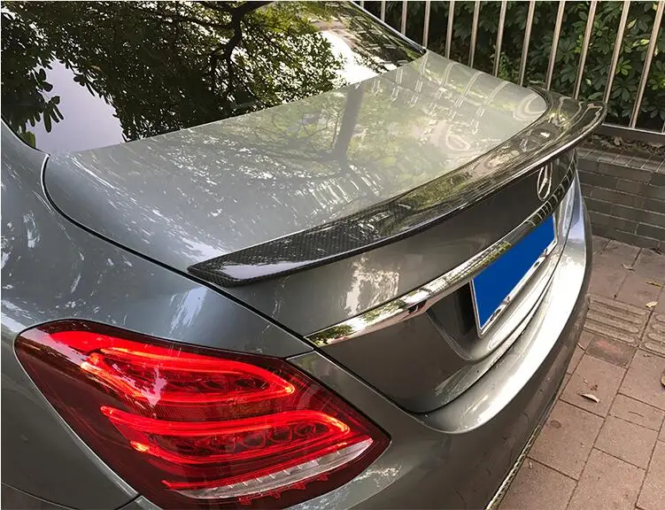Углеродное волокно заднего крыло багажника для губ спойлер для Benz W205 C63& седан 4 двери& купе 2 двери