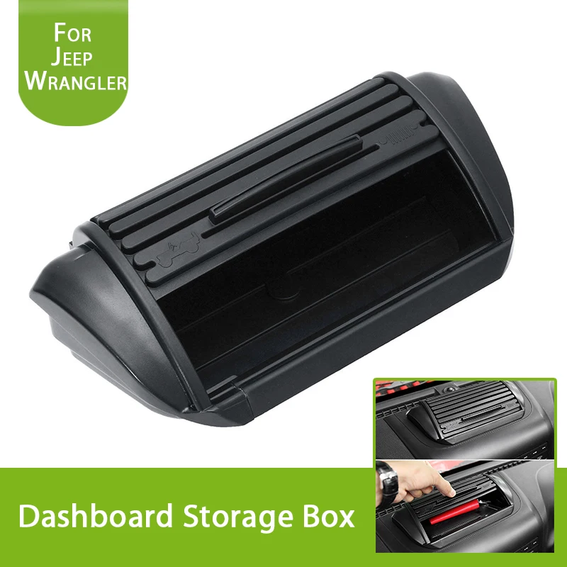 Funda organizadora de caja de almacenamiento de salpicadero de coche negro para Jeep JK Wrangler accesorios de piezas interiores 2012-2017 ilimitado Funda organizadora de caja de almacenamiento de salpicadero de coche negro para Jeep JK Wrangler accesorios de piezas interiores 2012-2017 ilimitado