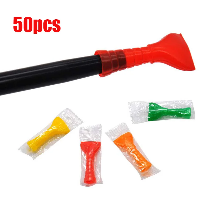 

50pcs Mini Smoking Pipes Screw Converter Plastic Hookah Cigarette Holder Duckbill Flat Pipe Portable Shisha Pipes Accessories