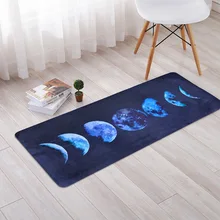 WLIARLEO Moon Pattern Carpet For Bathroom Kitchen Living room Blue Non-slip Water Absorption Floor Mat tapete para sala 50x120cm