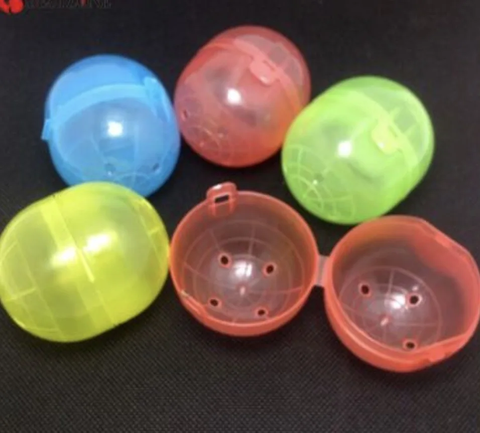 

100Pieces/Lot 47x56mm Good Quality Colorful Empty Plastic Toy Capsule Egg Shell Plastic Ball Vending Machine