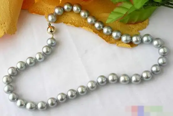 

song voge gem nanJ2080 GRAY ROUND FRESHWATER CULTURED PEARL NECKLACE