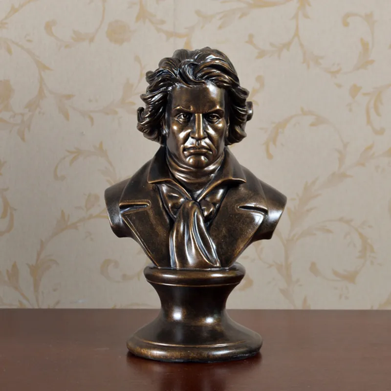 

Ludwig Van Beethoven Bust Statue Franz Joseph Haydn Resin Craftwork Office Hotel Clubhouse Living Room Decoration Gift L2352