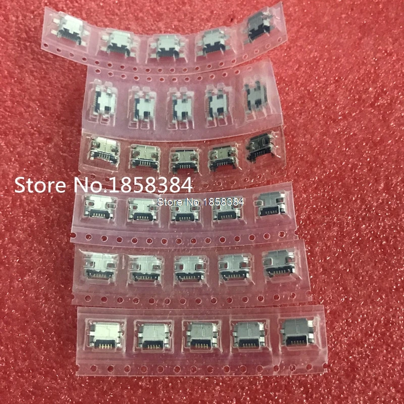 

6Types Micro USB 5Pin jack tail socket micro usb Connector port sockect for samsung Lenovo Huawei ZTE HTC