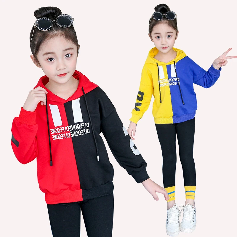 

New sweater long-sleeved sweater children's clothing girl 2019 spring and autumn warm clothes two-piece 4 6 8 10 12 14 Year