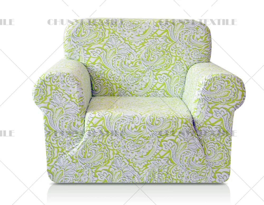 1 Seat Single Seat Sofa Cover Printed Couch Cover Polyester Spandex