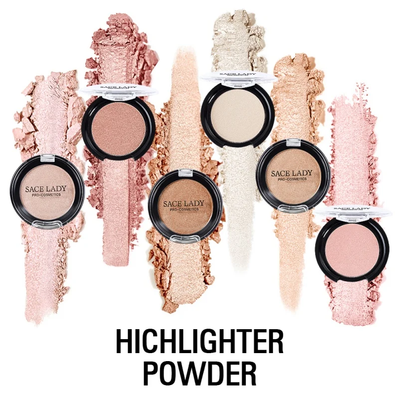 6 видов цветов мерцающий хайлайтер пудра палитра для макияжа лица Iluminator