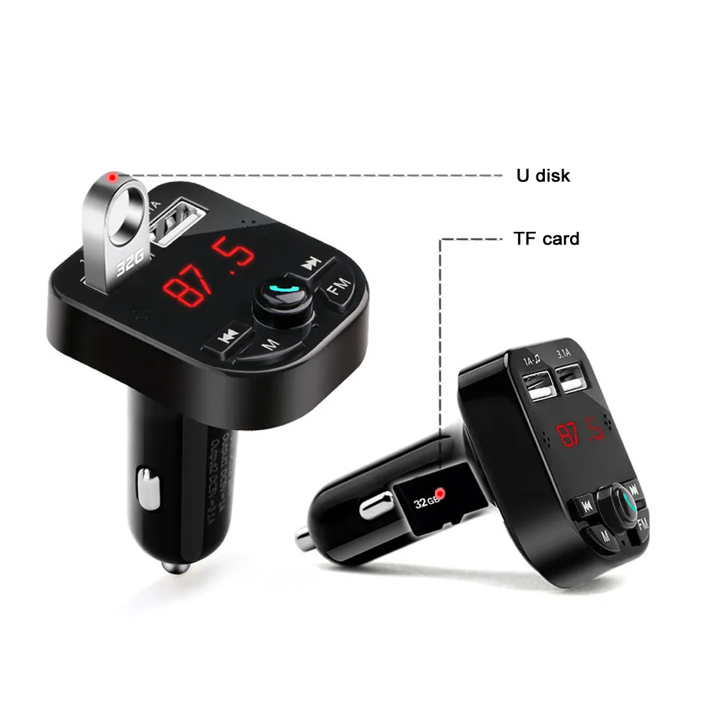Автомобильные аксессуары Bluetooth Автомобильный MP3-плеер USB зарядное устройство fm-передатчик беспроводной радио адаптер MP3-плеер громкой связи