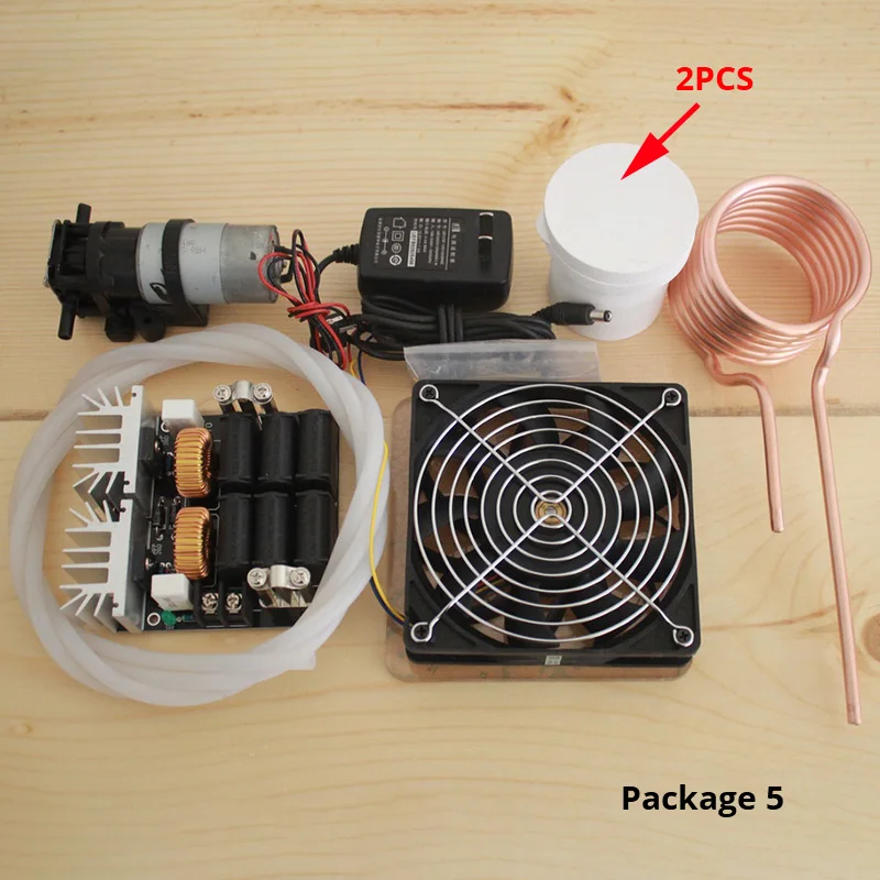 

ZVS Induction Heating PCB Board induction heater heating machine Melted metal + Coil Mayitr+ 2pcs*crucible+Pump