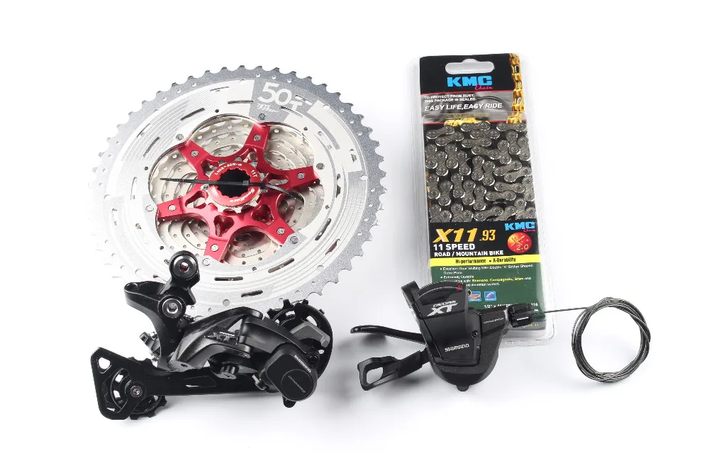 Shimano XT M8000 4 шт. велосипед mtb 11 скоростей комплект RD-M8000 переключения передач с кассетой sunracing K7 KMC цепь 11-46T 11-50T