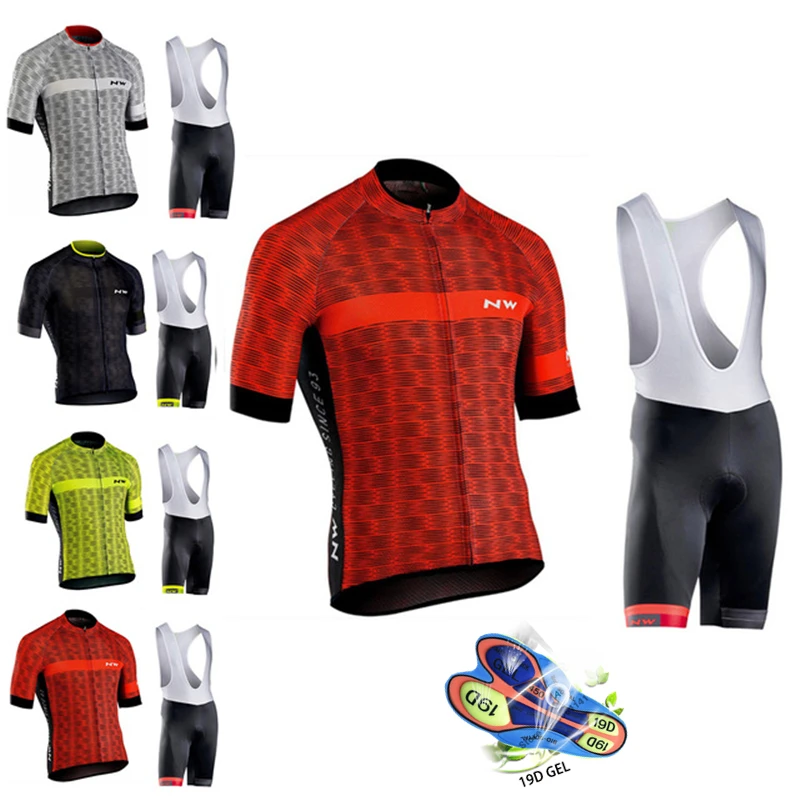 

2019 NW brand flour green cycling jersey bike cycling clothing set mountian sport racing bike wear clothes cycling JERSEY sets