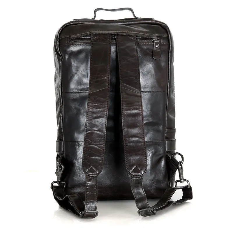 Nesitu Высококачественная серая кофейная винтажная натуральная мужской кожаный рюкзак женская настоящая кожа мужская сумка для путешествий# M7048