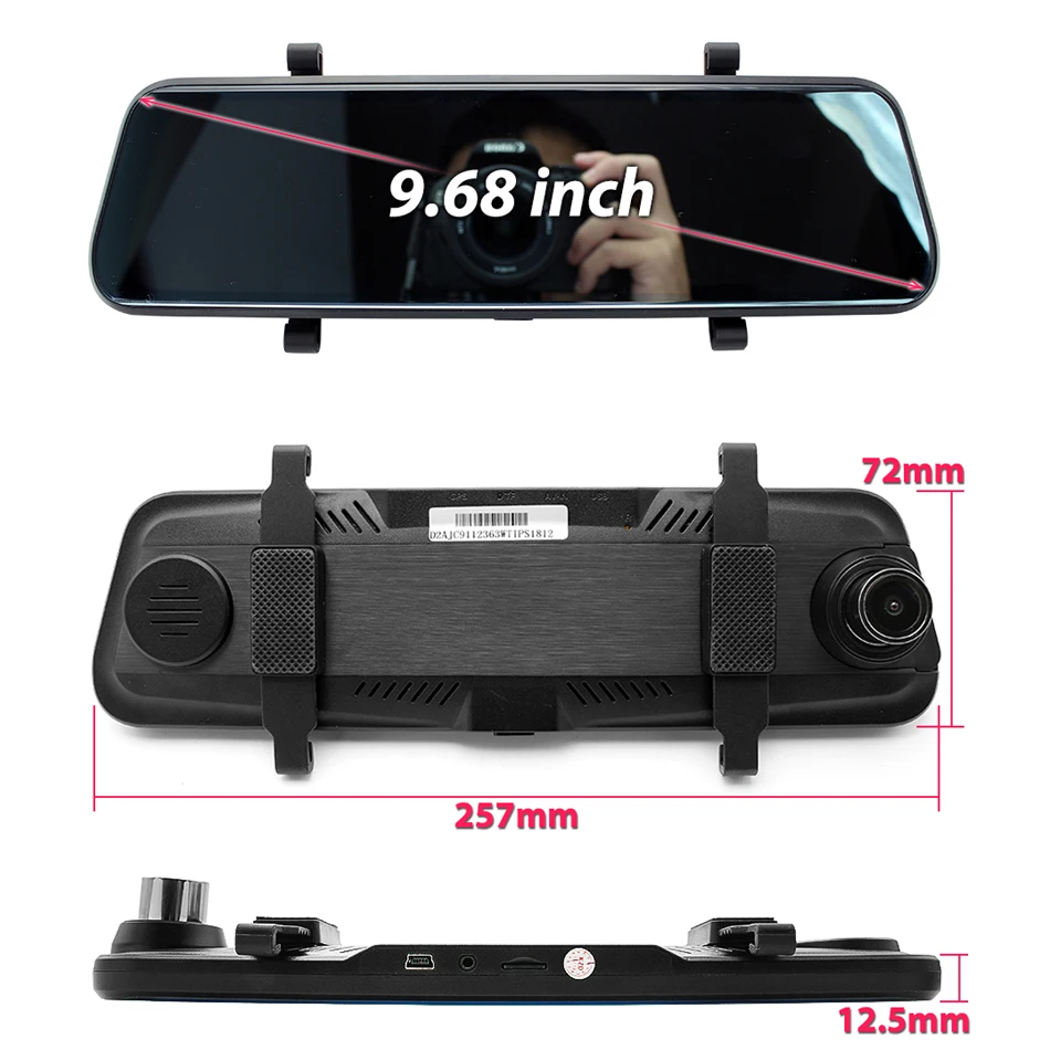HD 1080P 9 68 &quotFull Touch IPS экран для потоковой передачи автомобильного видео монитор с