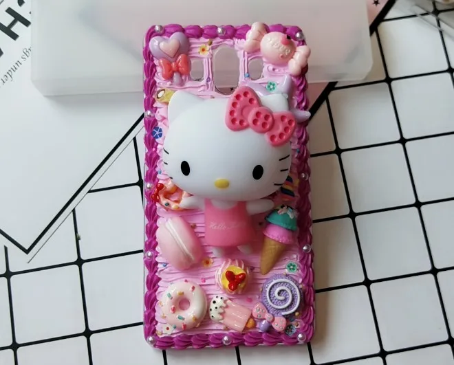 DIY чехол для iPhone 8 7 plus Крем ручной работы девочки подарок X/XS Max XR 3D кошка телефона 5 6