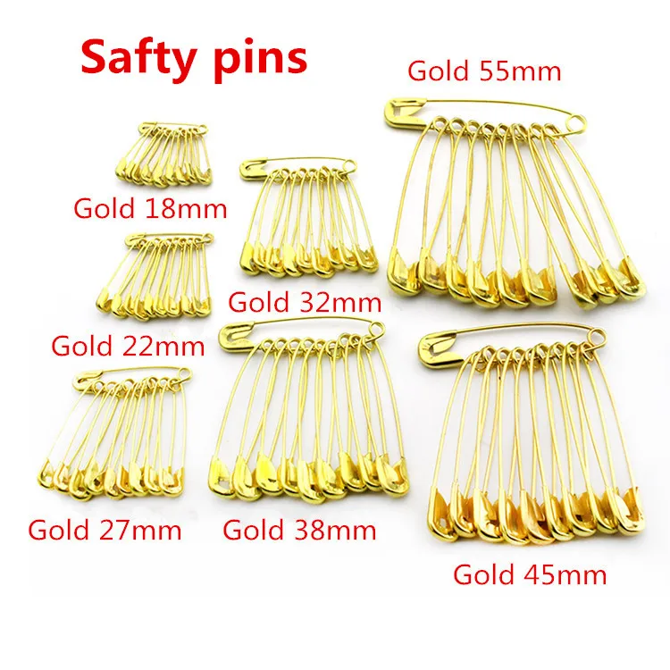 

1000pcs Safty Pins for Garment Tags Strings/Cords Use DIY Clothes Accessories Gold/Silver/Black Small Safty Pins Lenth 18mm/22mm