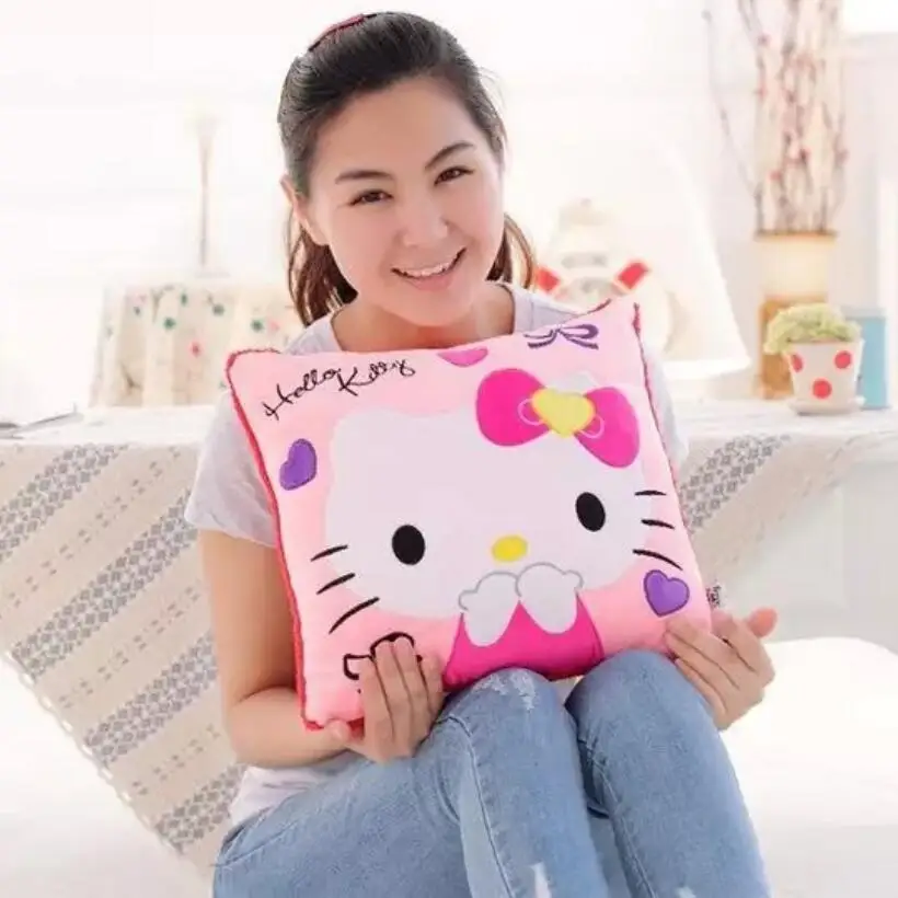 

35CM Super Kawaii Hello Kitty Pillows Soft Back Cushion Stuffed Plush Toys Baby , Good Quality Special Offer Girl's Toy