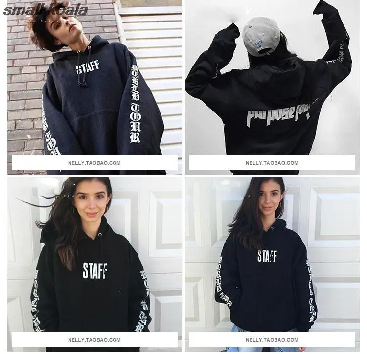 justin bieber purpose tour hoodie men letters staff sweatshirt hip hop hoodies fleece 2016 autumn winter pull