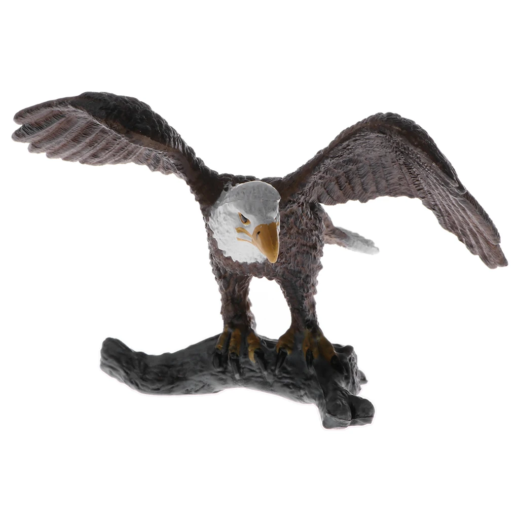 Plastic Realistic Wildlife Jungle Forest Animals Bald Eagle Action Figure Toys Kids Toddler Nature Toys Home Decor Collectibles