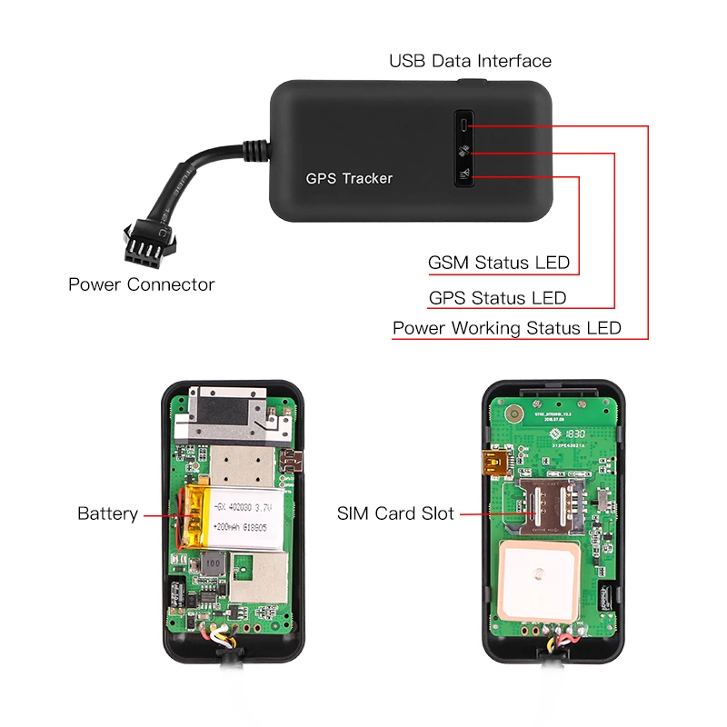 TKSTAR автомобильный gps-трекер GT02A с дистанционным отключением реле топлива gps-трекер для автомобиля 2G GSM локатор для слежения за транспортным средством ударная сигнализация бесплатное веб-приложение