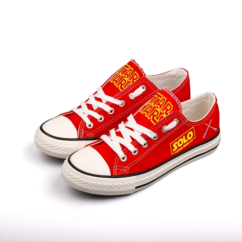 

Hot Sale Red Bottom Men Casual Flat Canvas Shoes Streetwear Star Letter Print Canvas Shoes Adults Tenis Espadrilles