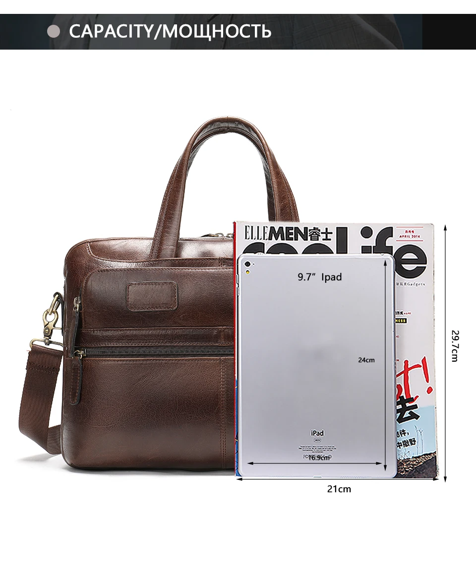 Мужской портфель из натуральной кожи, сумка для работы, мужские сумки-мессенджеры из натуральной кожи, сумка для ноутбука, деловая сумка для мужчин, мужской портфель, 8321