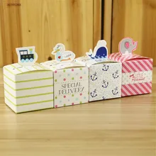 

50pcs Animals Design 4 Color Mix Candy Box Paper Bag Gift Box For Baby Shower Kids Birthday Party Favors Event Party Supplies
