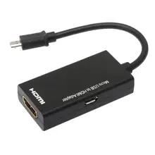 1080P A/V TV Adapter Micro USB to HDMI 1080P A/V TV Adapter Short Cable Wire Converter for Samsung HDTV Audio Video Cables