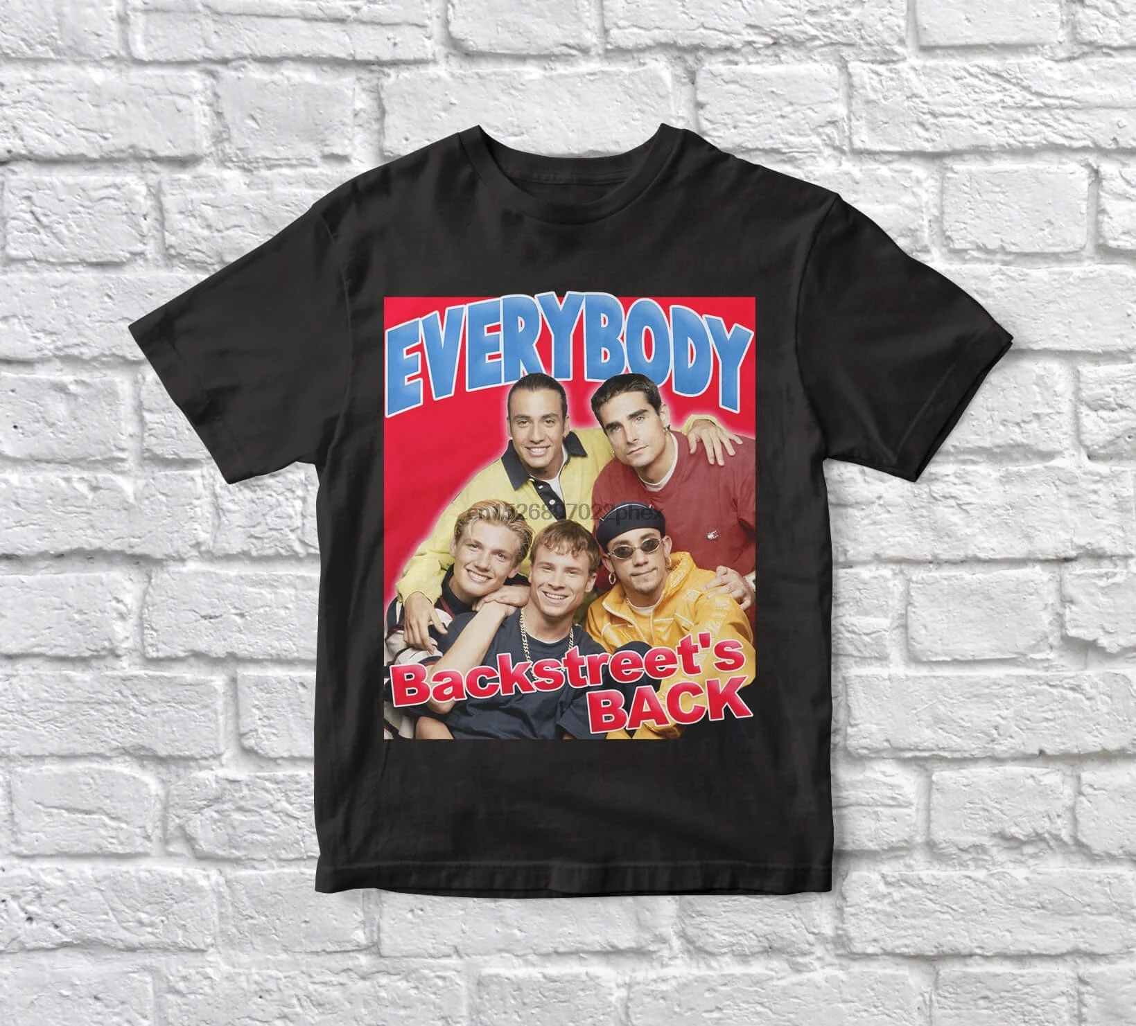 Backstreet Boys Vintage 90s Vintage T Shirt Black Cotton S-5XL Backstreet Boys Vintage 90s Vintage T Shirt Black Cotton S-5XL