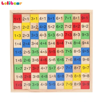 

Baby Montessori Wooden Math Toys Multiplication 9x9 Table Digital Blocks Kids Early Learning and Educational Calculate Toys Gift