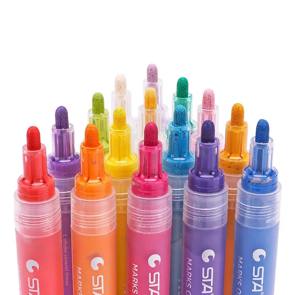 

12Pcs Waterproof Acrylic Markers Highlighter Painting Marker Drawing Writing Pen