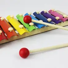 Детская деревянная восьмицветная ксилофонная музыка игрушка детская игрушка музыкальный инструмент ксилофон модели деревянная игрушка детская Хлопушка игрушка подарок