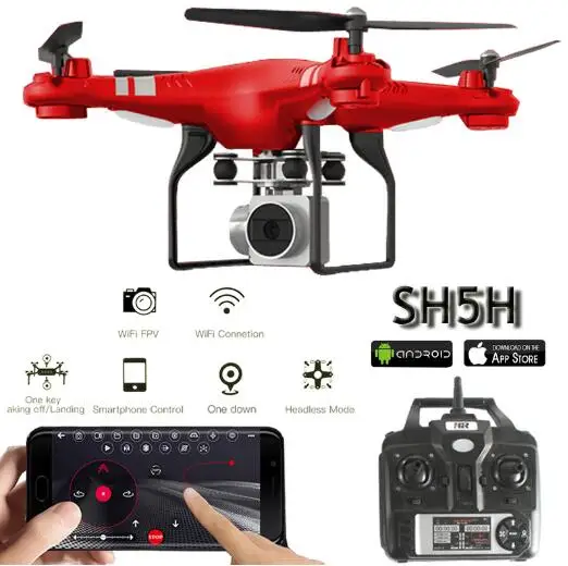 

Upgrade SH5H RC Drone Quadcopter Helicopter Wifi FPV Wide Angle 1080P Camera 4CH Altitude Hold RTF V xs809s ky601s ky501w drone