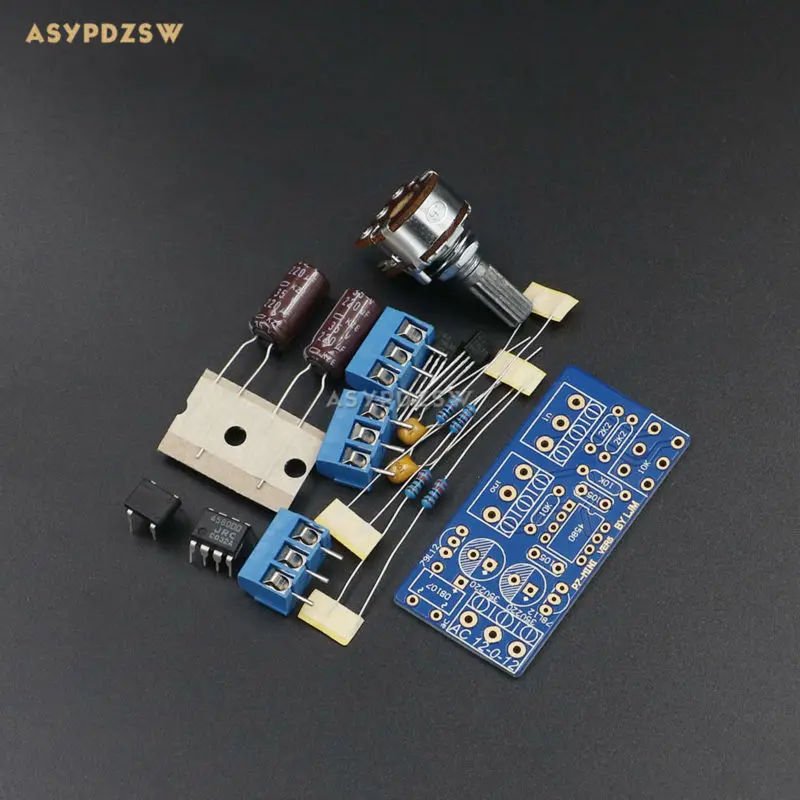 P7 мини предусилитель DIY Kit СИЦ 4580D op-amp низкий уровень шума 4 раза усиления получить переменного тока 12V-0V-12V