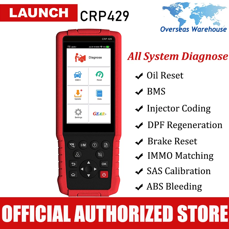 

Launch CRP429 Car Diagnostic Tool Auto Scanner All System Diagnostics Scan Automotive Autoscanner Reset Tools VS CRP429C CRP 429