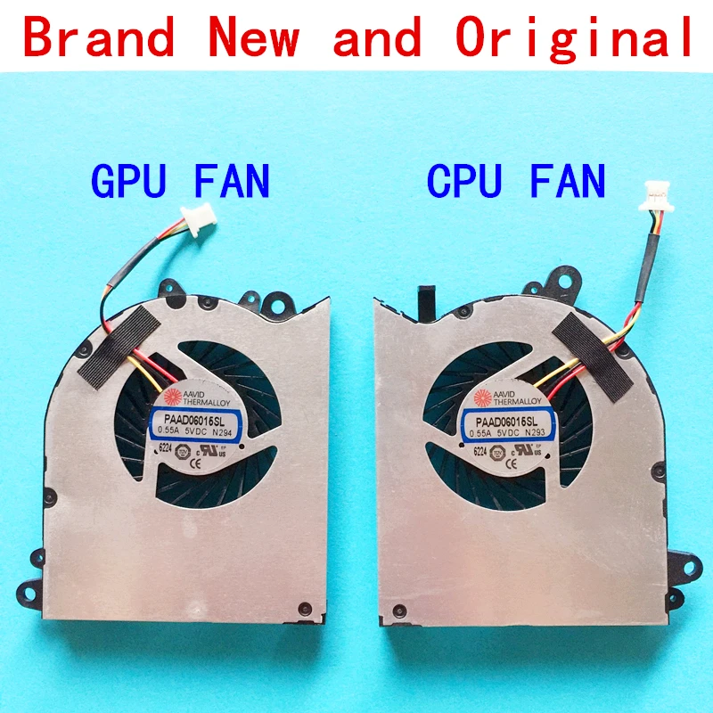 

laptop CPU cooling fan Cooler Notebook PC for MSI GS60 6QD 6QE 6QC 2QE 2PE 2PC 2QD 2PL GPU E322500025A0 PAAD06015SL N294 N293