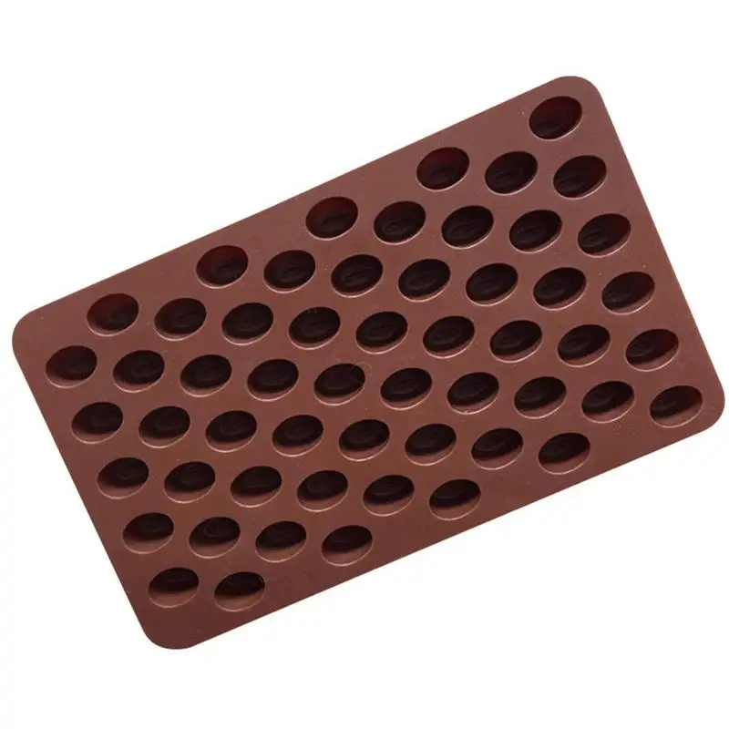 50 шт. 55 сетки Siliconen Mini Koffiebonen Chocolade Suiker форма для конфет торт Декор Keuken бар benodigdheden
