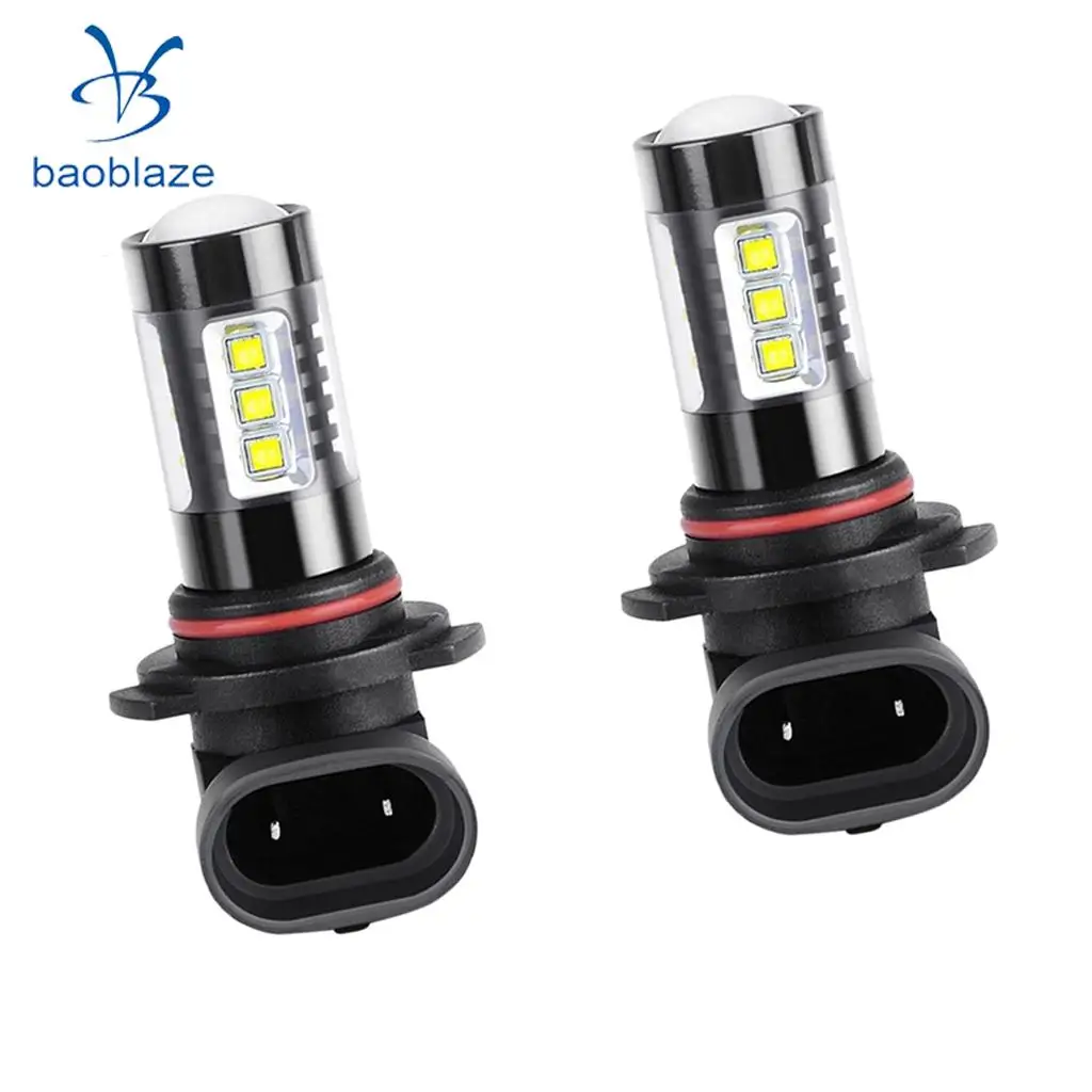 2x 80W H10 High Power LED 6000K Super White Fog Light Bulbs Conversion Kit