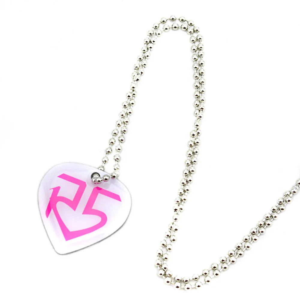 1 шт. R5 в форме сердца Алюминий Dog Tag кулон Цепочки и ожерелья с 24 дюймовый шарик
