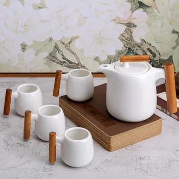 

Chinese Style Tea Set Ceramic Porcelain Coffee Ware Teaware Drinkware Water Kettle Flower Tea Pot Milk Cup Handle Teacup Decor